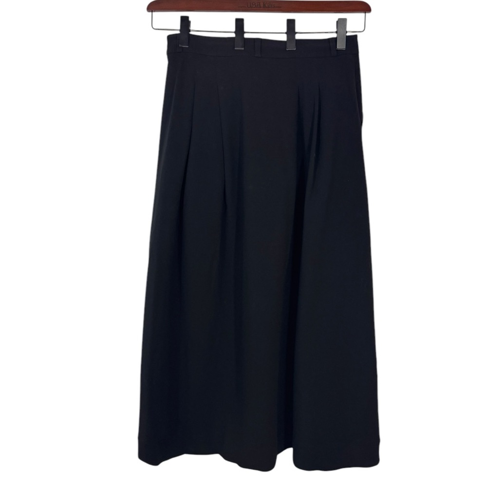 Anthropologie Maeve Avery Black Pleated Maxi Skirt 14 NWT runs a bit small - Picture 6 of 9